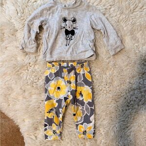 H&M Gray and Yellow Mouse Set
